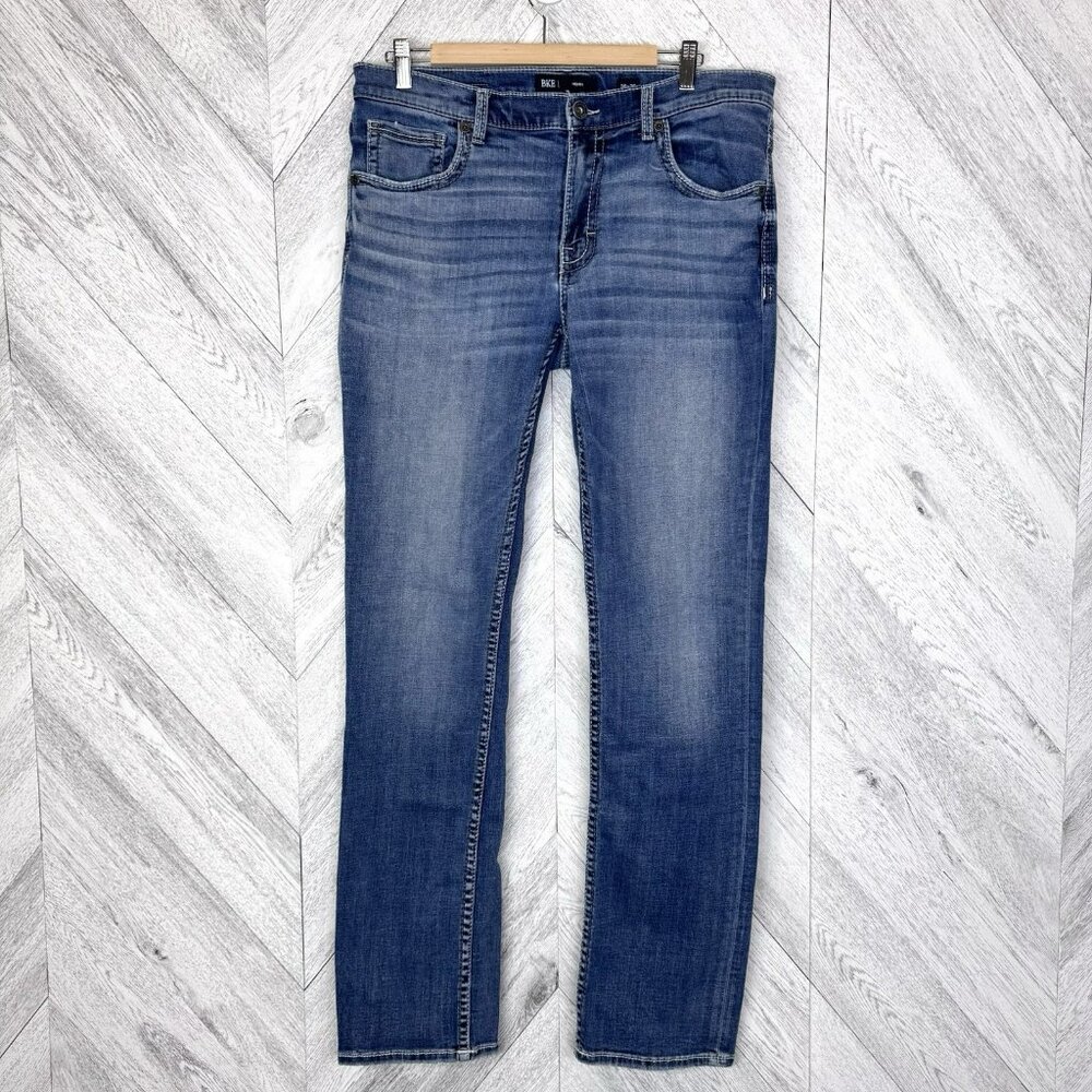 BKE Henry Jeans Mens Size 36x34 Blue Denim Medium Wash Straight Leg